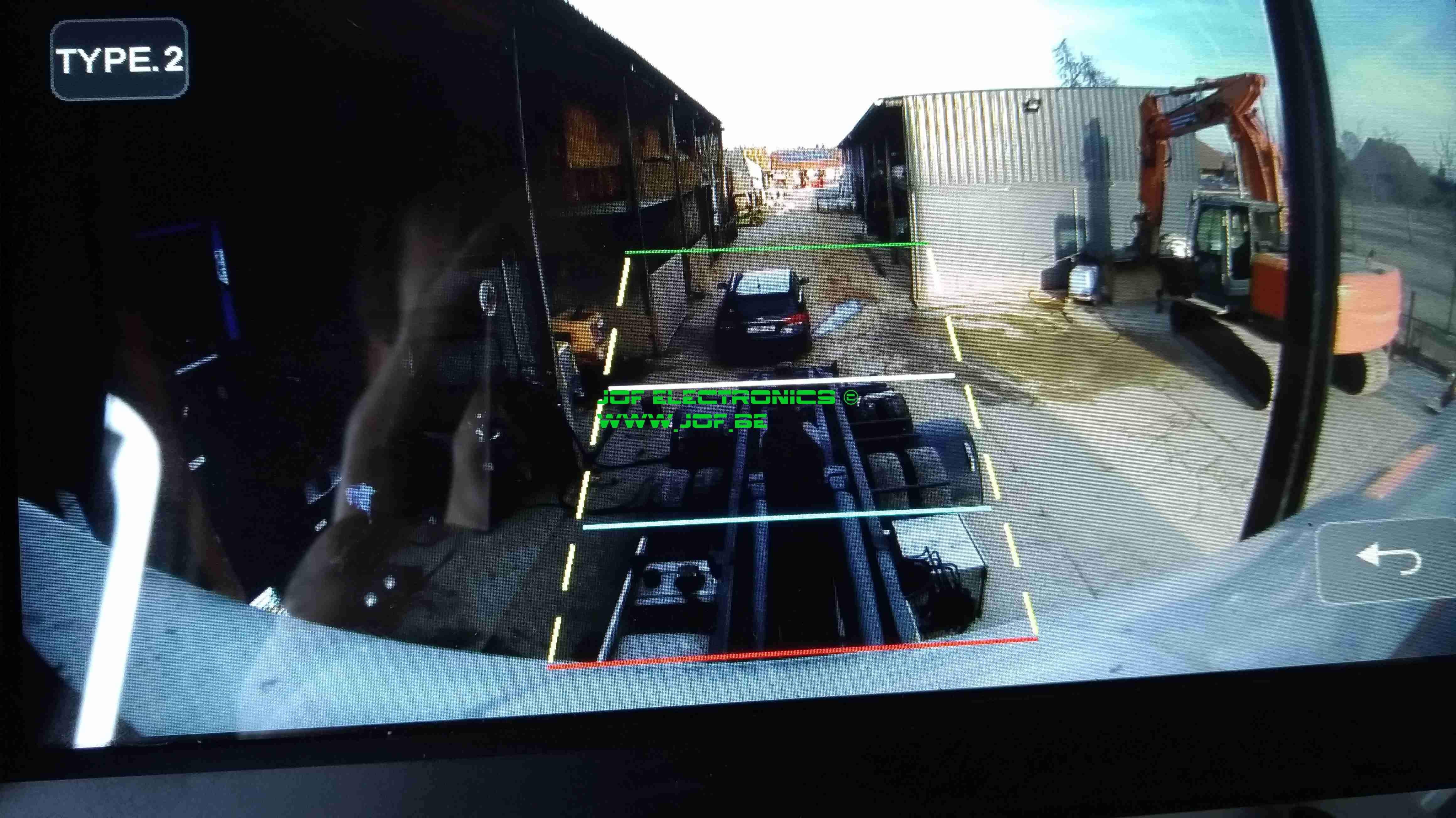 Scania truck met Oculus A op containerhaak